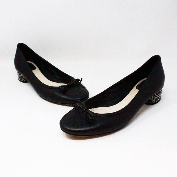 CHRISTIAN DIOR #43097 Black Leather Rounded Loafers (US 10 EU 40) - Picture 1 of 9